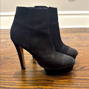 Loeffler Randall platform black bootie